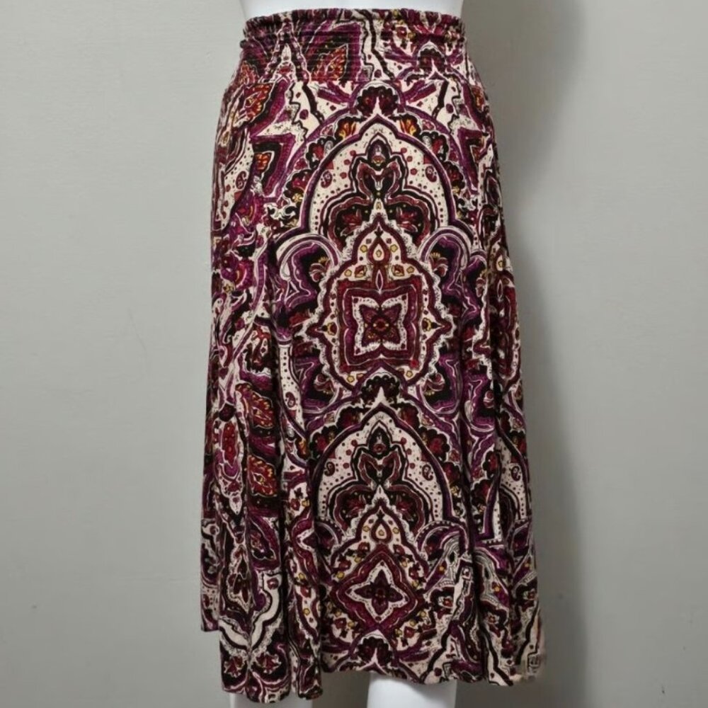 Charter Club Woman Multi coloured print 100% Cotton A line skirt, NWOT, sz 20W
